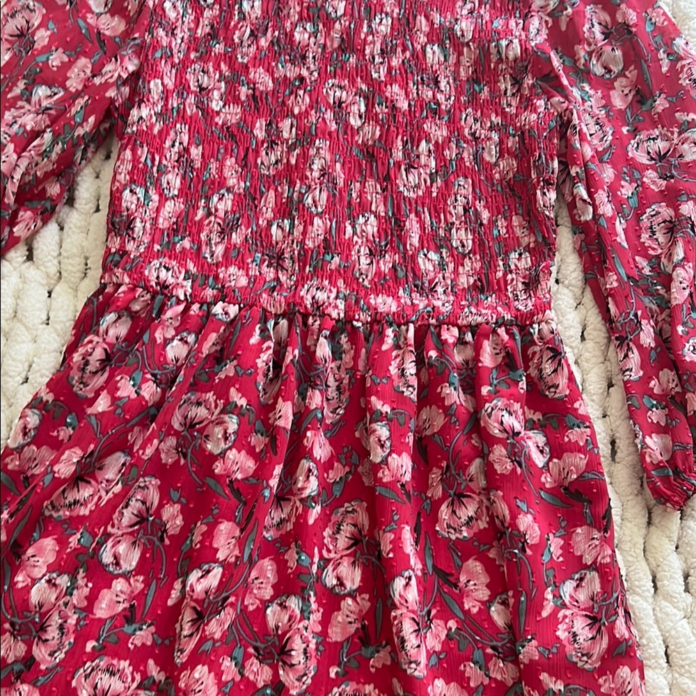 Nicole Miller Red Floral Dress